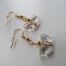 Clear Butterfly Dangle Ear-rings