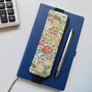 Pencil case for cover of book diary journal elasticated red and green Morris