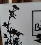 Mono wild flower birthday card - Image 3