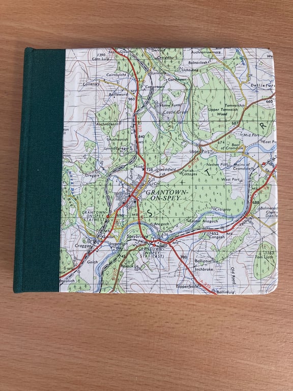 Map covered book Grantown on Spey