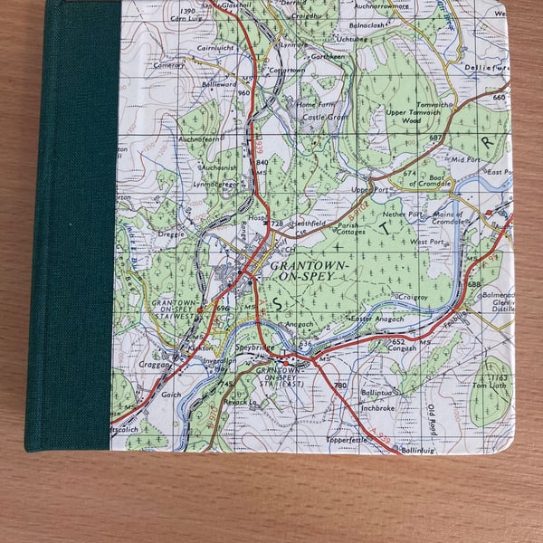 Map covered book Grantown on Spey