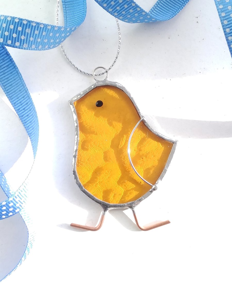 Stained Glass Easter Decoration - Charlie Chick