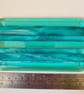 Large turquoise fused glass soapdish - Image 7