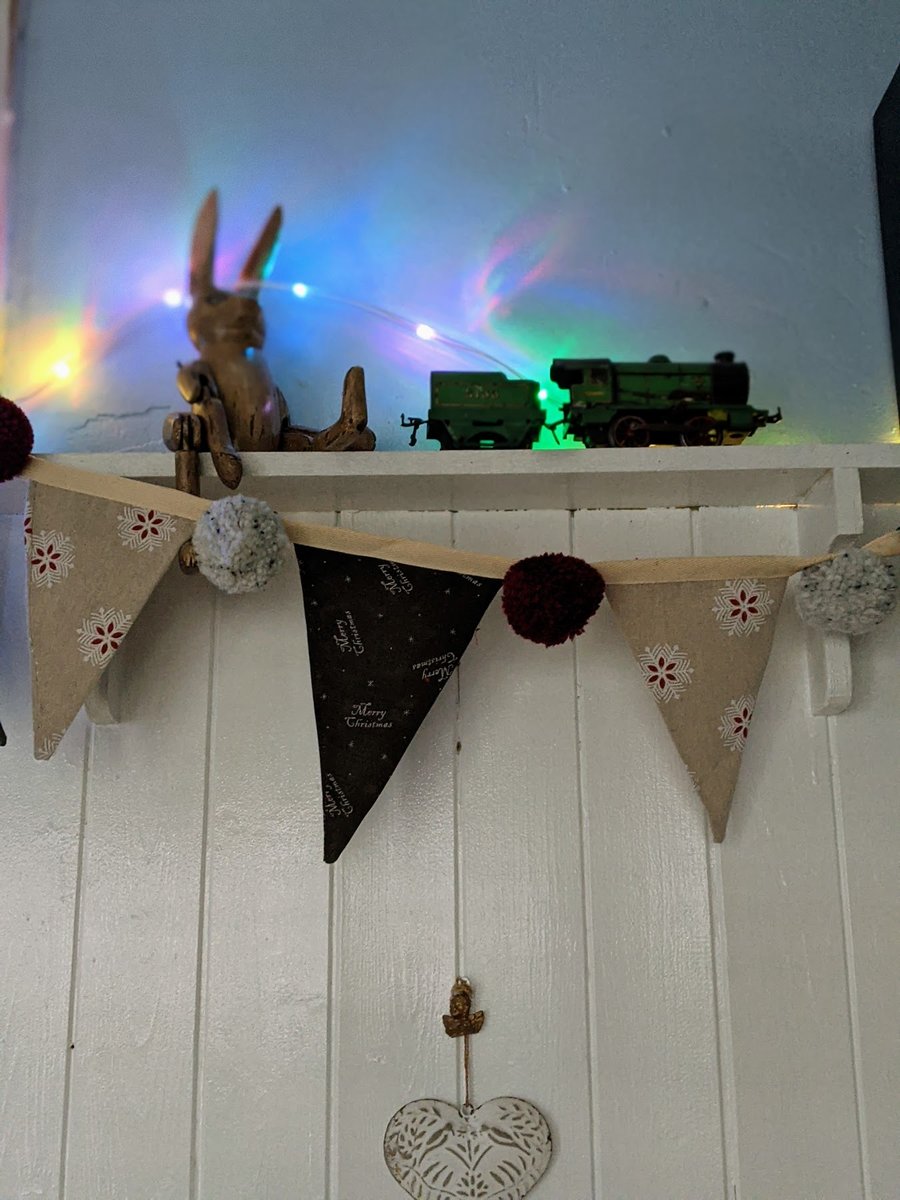 Handmade festive bunting. Christmas bunting hanging decoration
