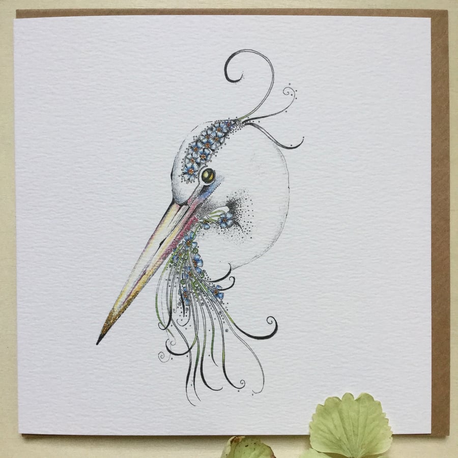 Blue Heron Greeting card 