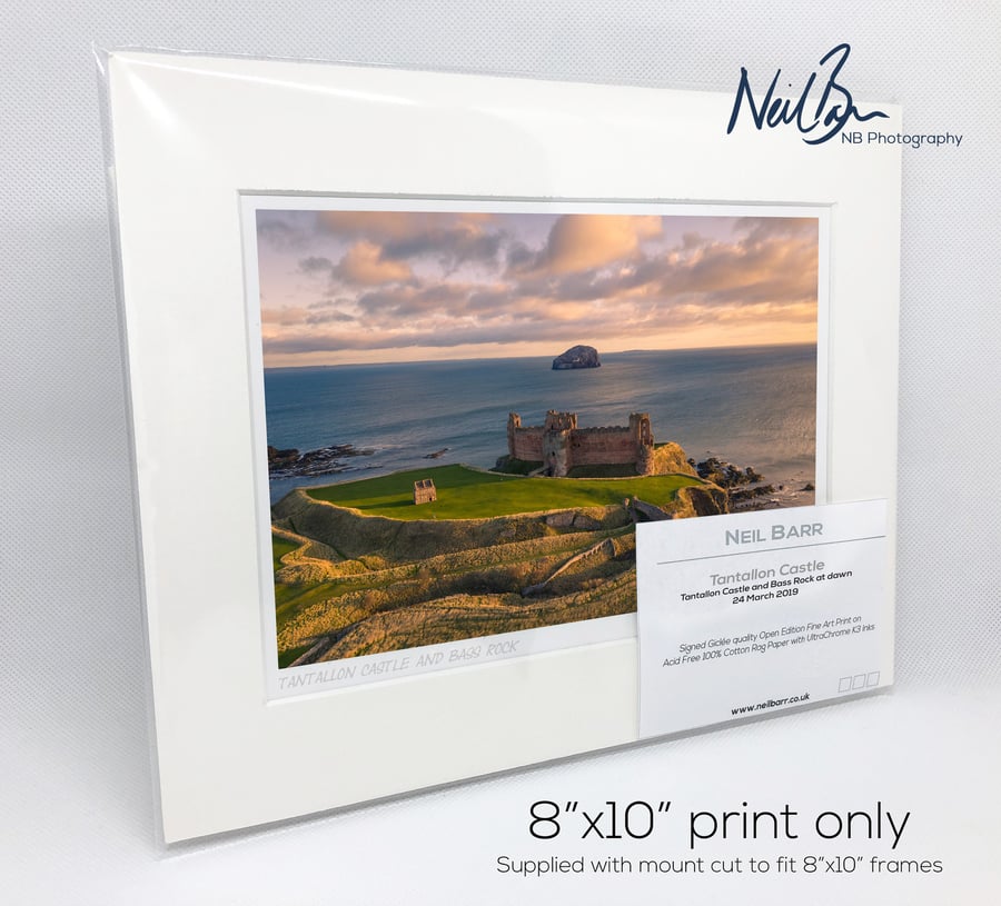 Tantallon Castle & Bass Rock Scotland - A5 (10" x 8") Unframed Print