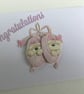 New baby card. Baby twins card.  Card for twin girls. Ref 012.  - Image 3