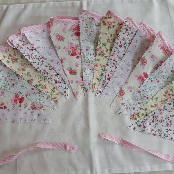 Roses and ditsy print floral bunting 