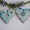 Ceramic Turquoise Hearts