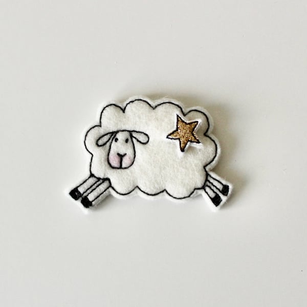 'Jumping Sheep' Handmade Magnet