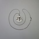 SIlver Ephesus Bee Coin inspired pendant and chain