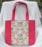 Raspberry Pink Tote with zip closure
