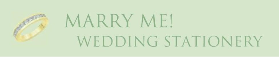Marry Me Wedding Stationery