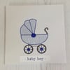Baby Boy Embroidered Greeting Card