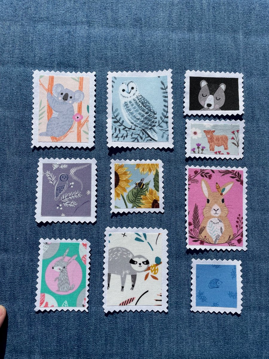 Fabric Postage Stamps - Animal Kingdom 2