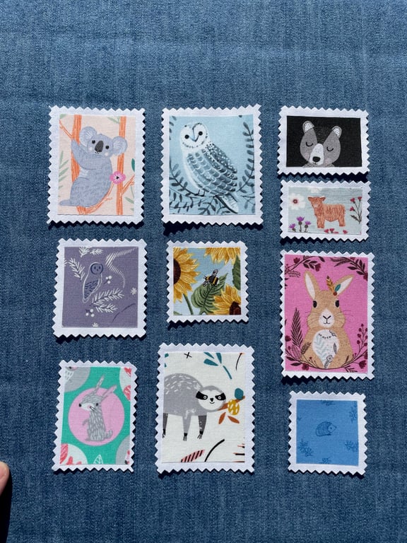 Fabric Postage Stamps - Animal Kingdom 2