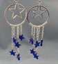 Blue Hematite Star Dangle Drop Earrings - Image 2