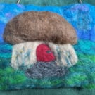 Felted Fairy Mushroom Cottage Handmade Picture 