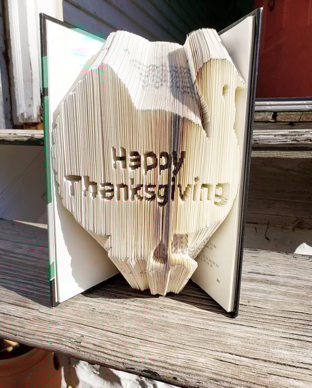 Happy Thanksgiving Turkey COMBI Book Folding Pattern - EMAILED PDF PATTERN
