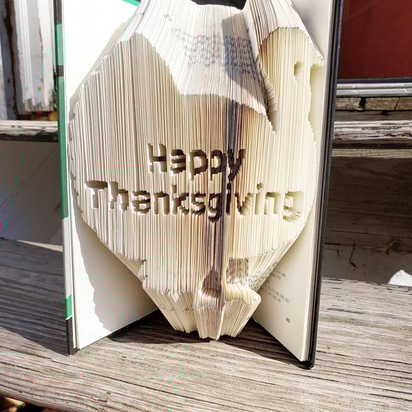 Happy Thanksgiving Turkey COMBI Book Folding Pattern - EMAILED PDF PATTERN