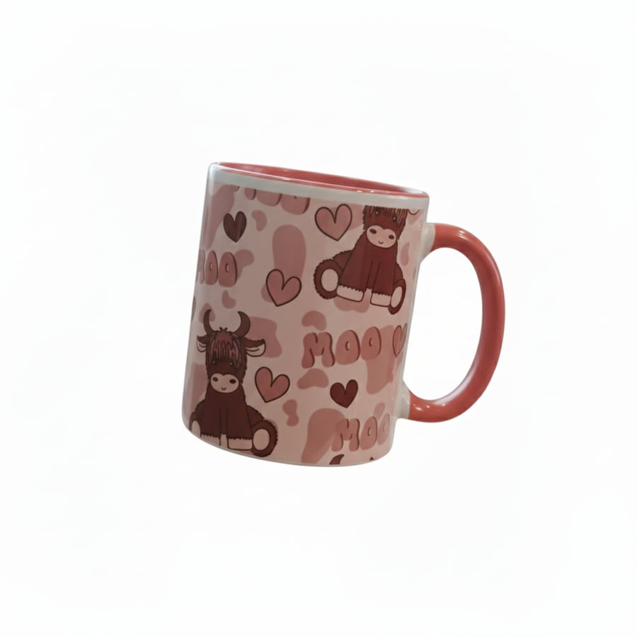 Highland cow mug