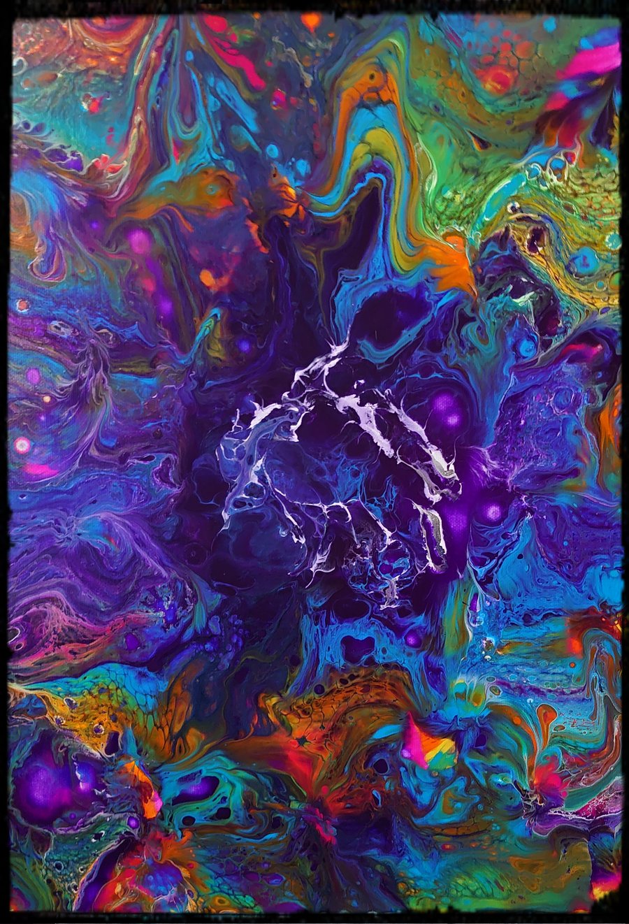 Psychedelic acrylic painting. 