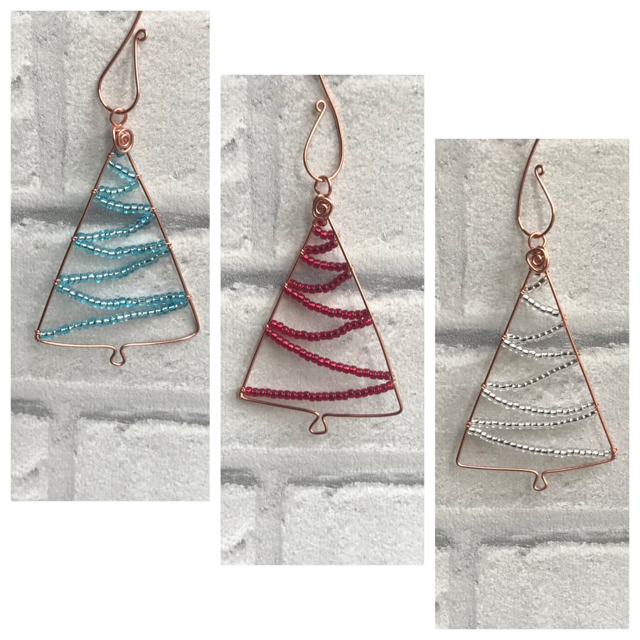 Christmas Tree Decoration Set of Three