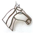 Horse Suncatcher Stained Glass Horsehead White