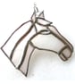 Horse Suncatcher Stained Glass Horsehead White