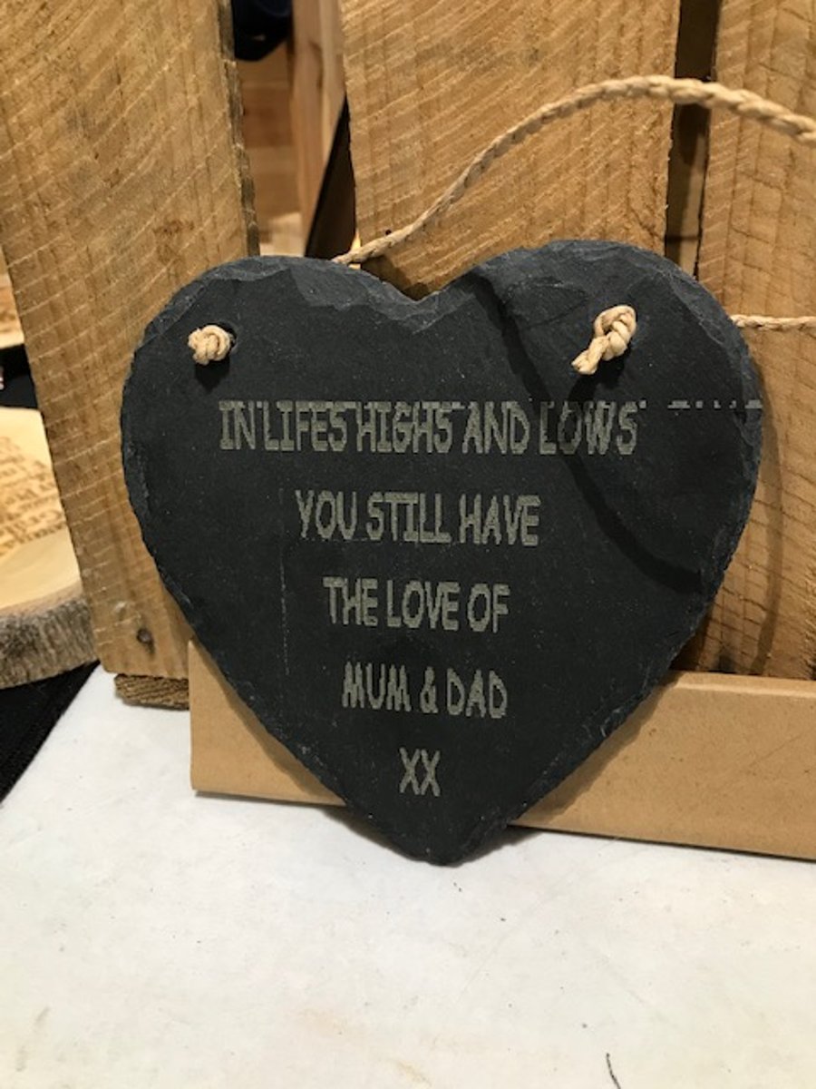 Mum and Dad Slate Heart