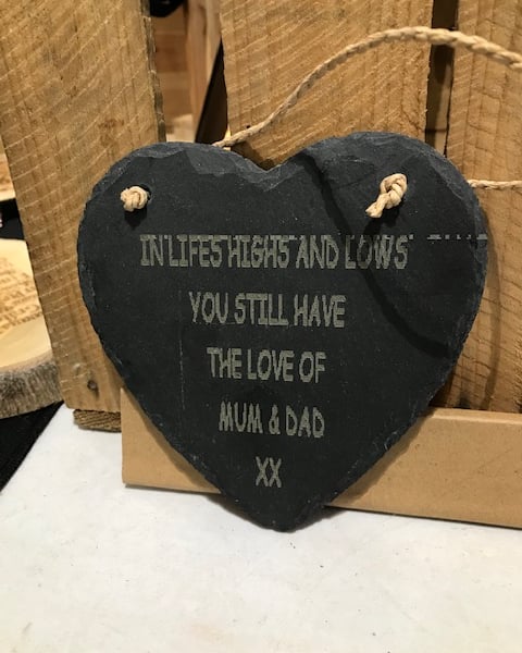 Mum and Dad Slate Heart