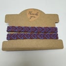 Pink and purple love heart pattern bracelets 
