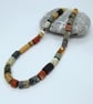 Necklace Picture Picasso Red Jasper Green Brecciated White Lace Gemstones - Image 1