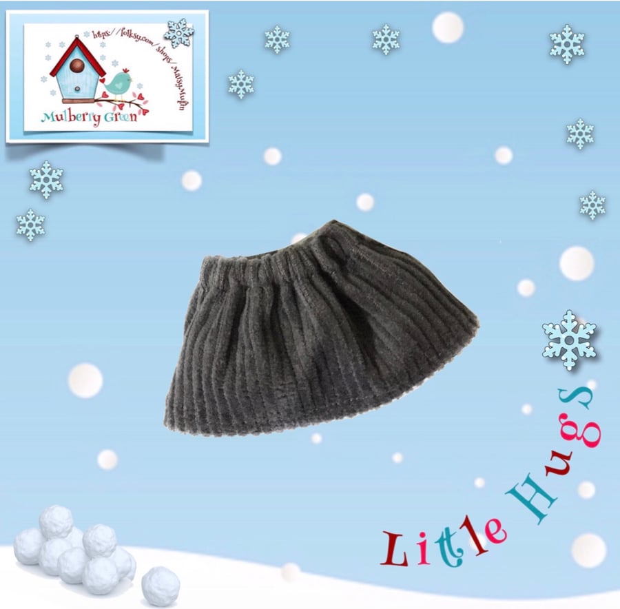 Little Hugs’ Grey Corduroy Skirt