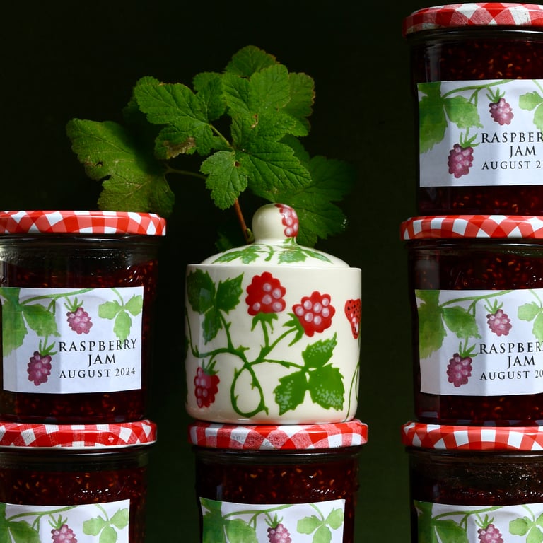 Wild about Berrries Jam Pot - Hand Painted