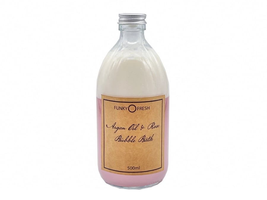 Argan Oil & Rose Bubble Bath, 500ml