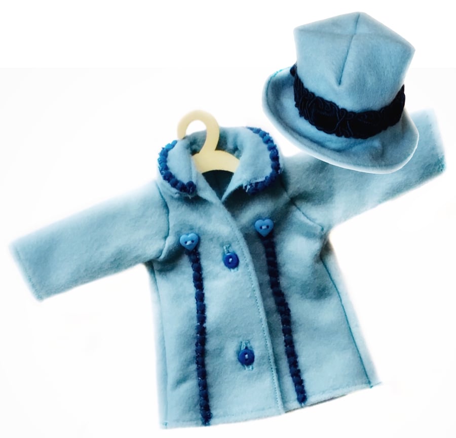 Sale - Tailored Hat and Coat with Navy Trim