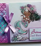 Mermaid birthday guest book, black mermaid guest book, mermaid party gift - Image 1