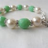Ivory and green bracelet