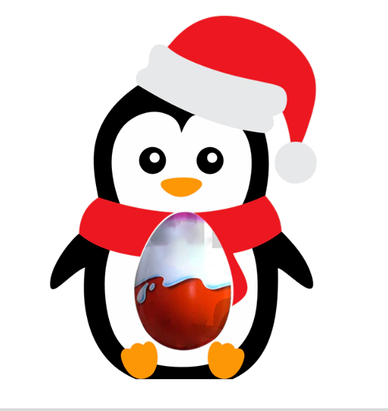 Penguin wearing a Santa Hat  Chocolate Holder Metal Cutting die (XD 127A)
