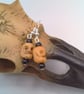 Halloween Bone Skull And Black Bead Earrings, Halloween Earrings, Gift for Her - Image 10