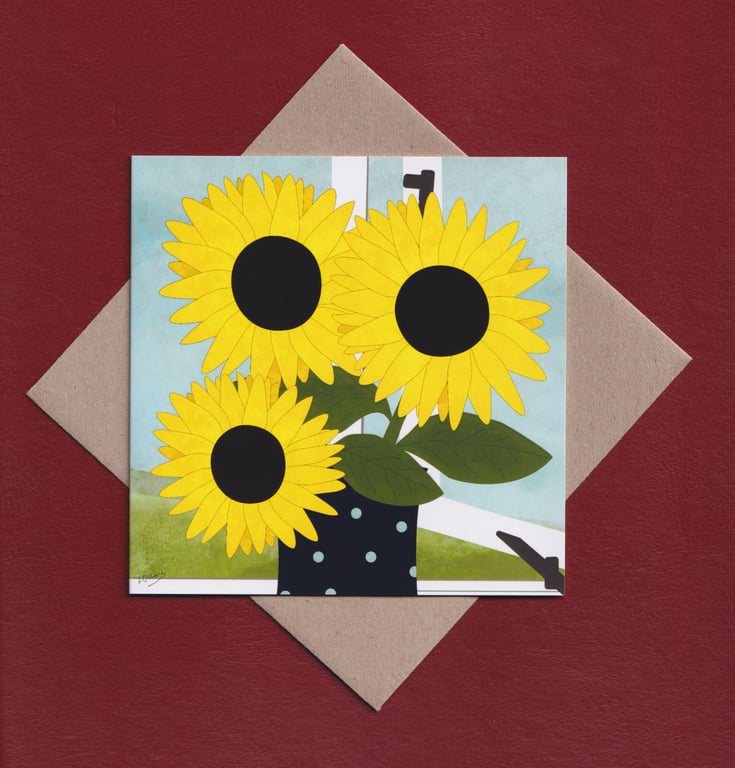 Greetings card - sunflowers 