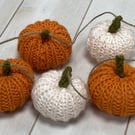 Hand Knitted mini pumpkin bunting