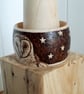 Pyrography barn owl at night wooden bangle  - Image 7