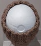Hand Knitted Cable Merino Headband in Malt M - Image 4