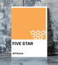 FIVE STAR Greeting Card – Colour Swatch Series (A6, Blank Inside)
