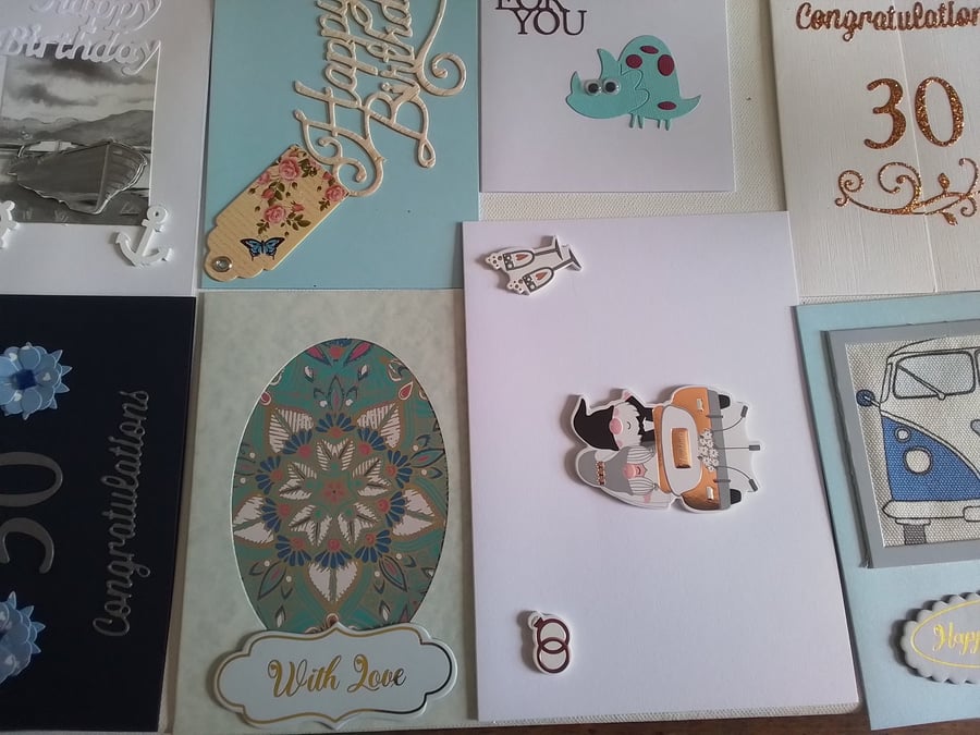 Selection of 8 cards. Ref 539. Summer seconds