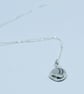 Recycled Silver Melted Moon Pendant - Image 3