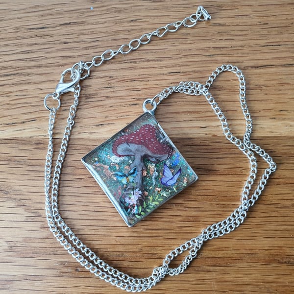Little Woodland Scene In A Pendant
