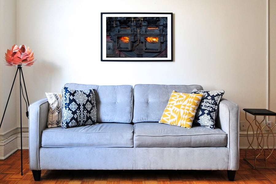 Image of Lancashire boiler wall art print, industrial heritage photography